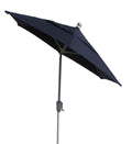 FiberBuilt Umbrellas Patio Umbrella with Push-Button Tilt, 9 Foot Navy Canopy and White Pole