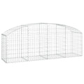 vidaXL Arched Gabion Basket - Durable Galvanized Iron - Multipurpose Outdoor Retaining Wall Structure - Easy Assembly, Sturdy De