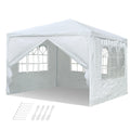 Yescom 10X10' White Outdoor Wedding Party Patio Enclosed Canopy Tent W/Removable Side Wall Canopy For Fetes Event