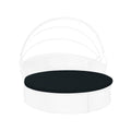 FSJITF Outdoor Sunproof Waterproof Round Daybed Cover, Replacement Patio Furniture Round Sofa Sun Bed Cushion, Cover ONLY (Black