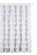 Flamenco Ruffle Shower Curtain (White)
