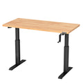 WORKPRO Adjustable Workbench with Crank Handle, 47.2 x 23.6 Rubber Wood Worktable 300LBS Load Capacity,Height-Adjustable Standin