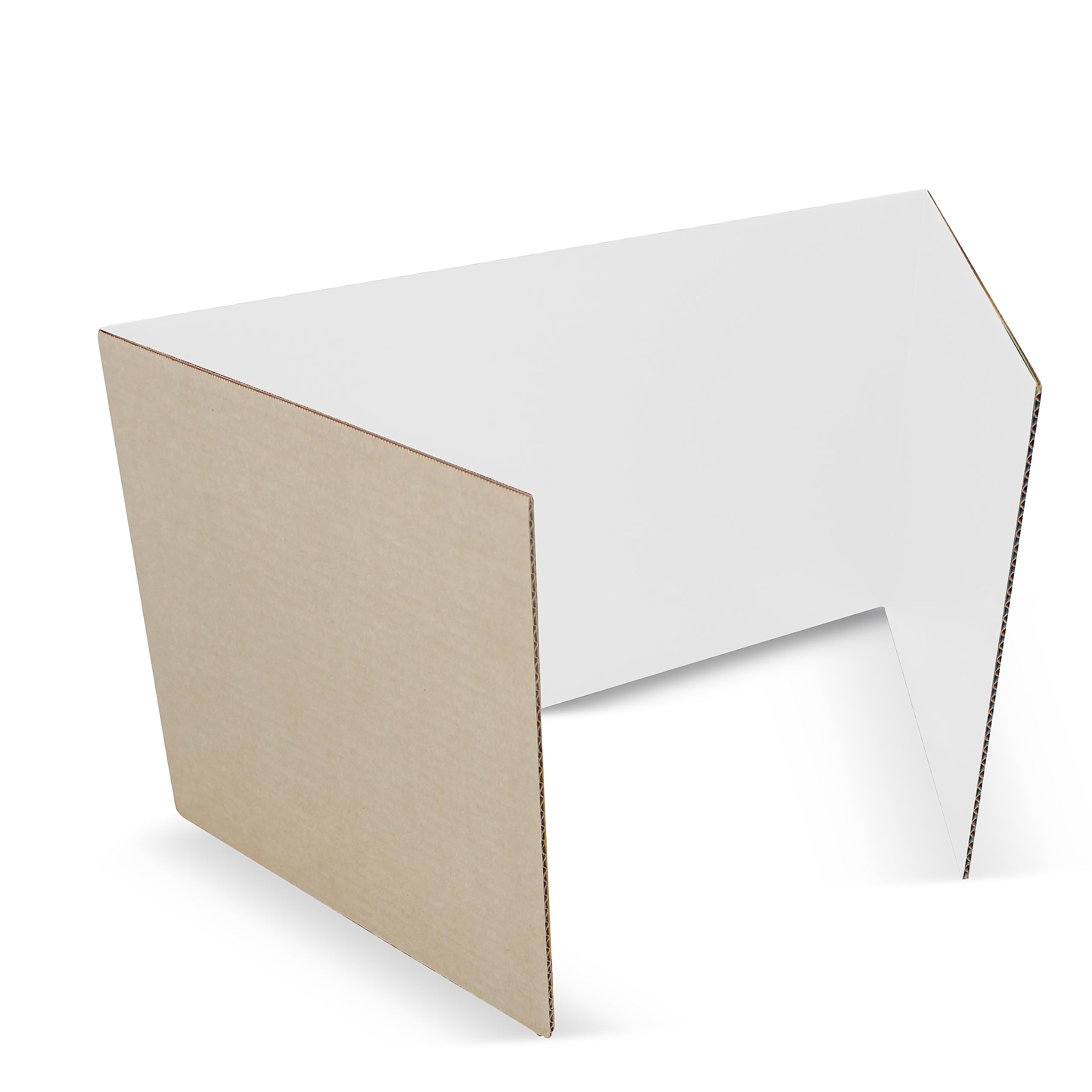 18 X 48 Study Carrel White Corrugated Pack Of 12