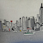 HomeRoots Cream 45' White Hong Kong Daylight Skyline Lumbar Decorative Pillow