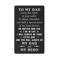 Tanwih Dad Birthday Gifts Unique - Dad My Hero I Will Always Be Your Little Girl, I Love You Dad Gifts Wallet Card From Daughter