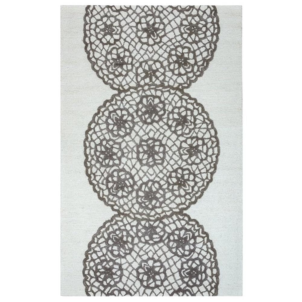 Rizzy Home Alora Decor Charming 9' X 12' Medallion Grey/Gray/Rust/Blue Hand-Tufted Area Rug