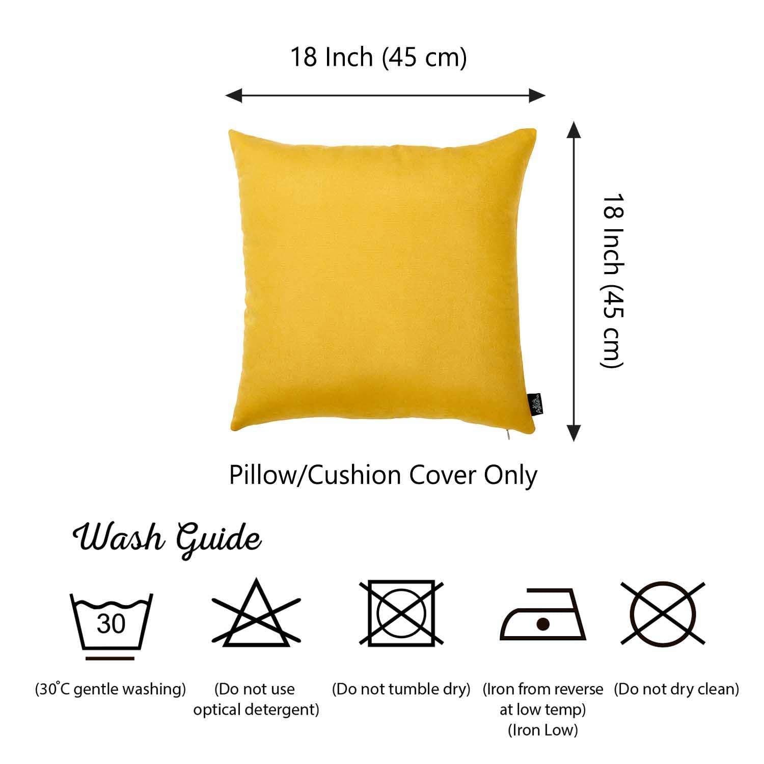 Pillows HomeRoots Polyester 18'x18' Yellow Honey Decorative Throw Cover (2 pcs in Set)