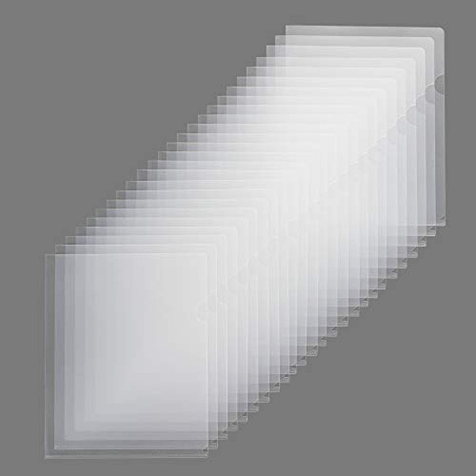 Sooez 25 Pack Clear Document Folder Project Pockets, Copy Safe Letter Size Us Paper Poly Jacket Sleeves Folders Transparent Plas