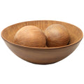 Seraphic 3pc Large Decorative Bowl for Coffee Table Decor, Kitchen, Dining Room Centerpieces, Orbs/Balls Included, Light Brown