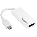 Startech.Com Usb-C To Hdmi Adapter - Thunderbolt 3 Compatible - White - 4K 60Hz