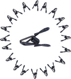 20 Pcs 2 Inch Black Chip Clips, Pvc Coating High Elasticity Strength Steel Clothes Pins, Food Clips And Bag Clips