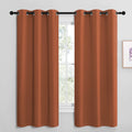 NICETOWN Bedroom Halloween Blackout Curtains 68 inches Long, Privacy and Thermal Insulated Blackout Drapes for Windows (Burnt Or