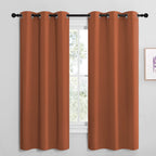 NICETOWN Bedroom Halloween Blackout Curtains 68 inches Long, Privacy and Thermal Insulated Blackout Drapes for Windows (Burnt Or