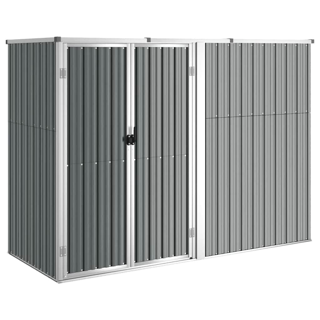 vidaXL Garden Tool Shed Gray 88.6x35x63.4 Galvanized Steel
