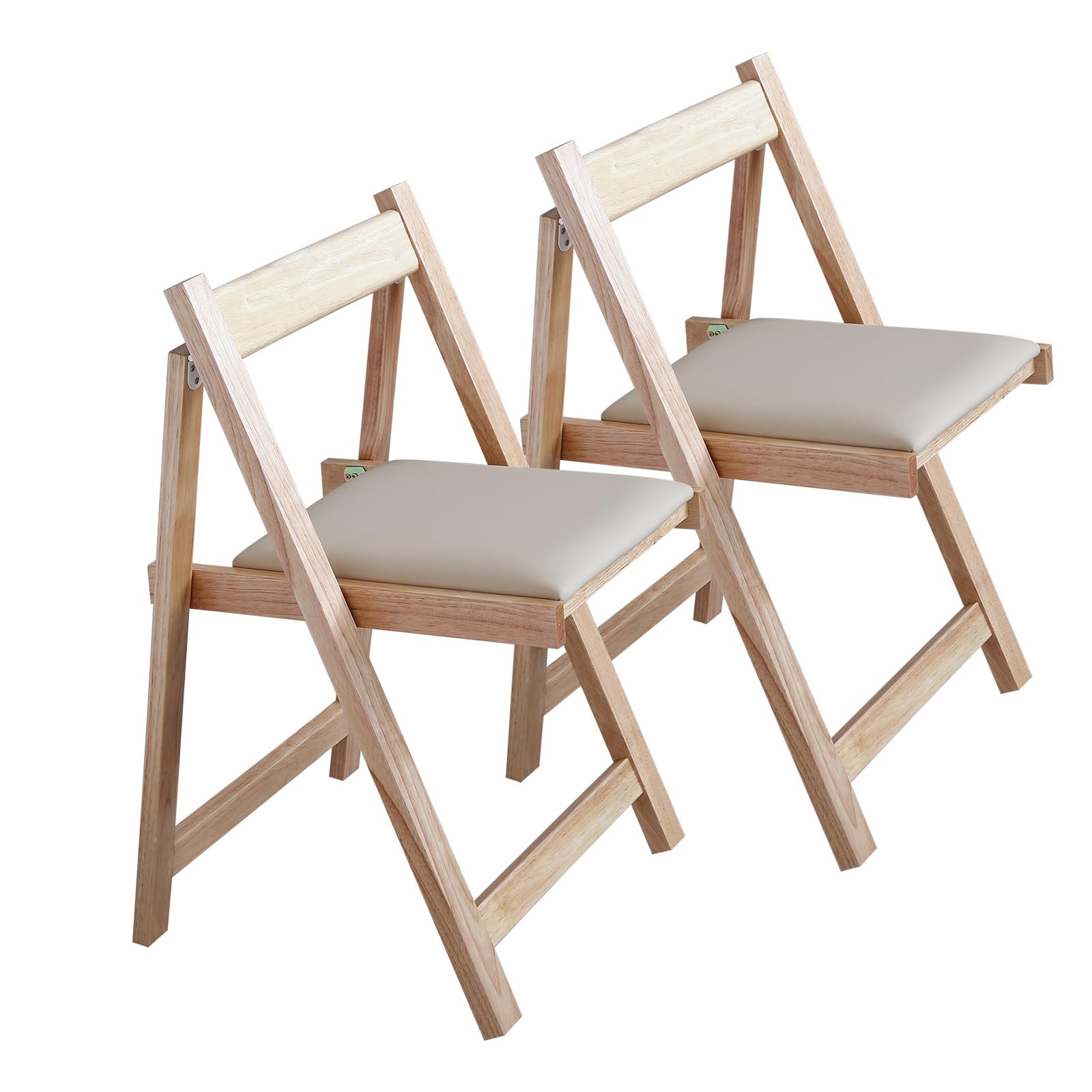COMUHOME Folding Dining Chairs with Padded Seat Lightweight sillas para Fiestas,2 Pack Folding Chair for Dinner,Party Wedding,Pi