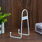 6 Inch Medium White Metal Wall Mount Display Easel Plate Hanger Vertical Plate Stand Holders Picture Frame Stand For Wall 4 Pack