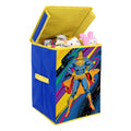 Superman Rectangular Foldable Laundry Toy Organizer & Storage Box with Top Lid (Large, Blue SBB_SM1)
