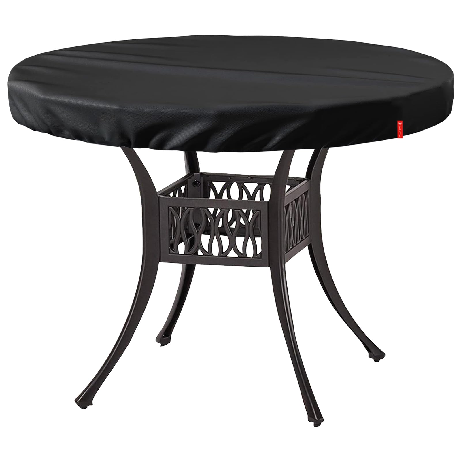 Solotoo Outdoor Round Table Cover,Waterproof Anti-Uv Patio Round Table Top Covers,Fits Round Patio Furniture Up To 30' - 32' D