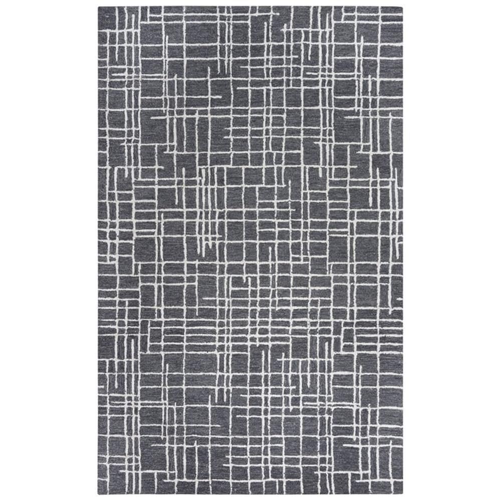 Classic 7'9" X 9'9" Geometric Charcoal/Black Hand Tufted Area Rug