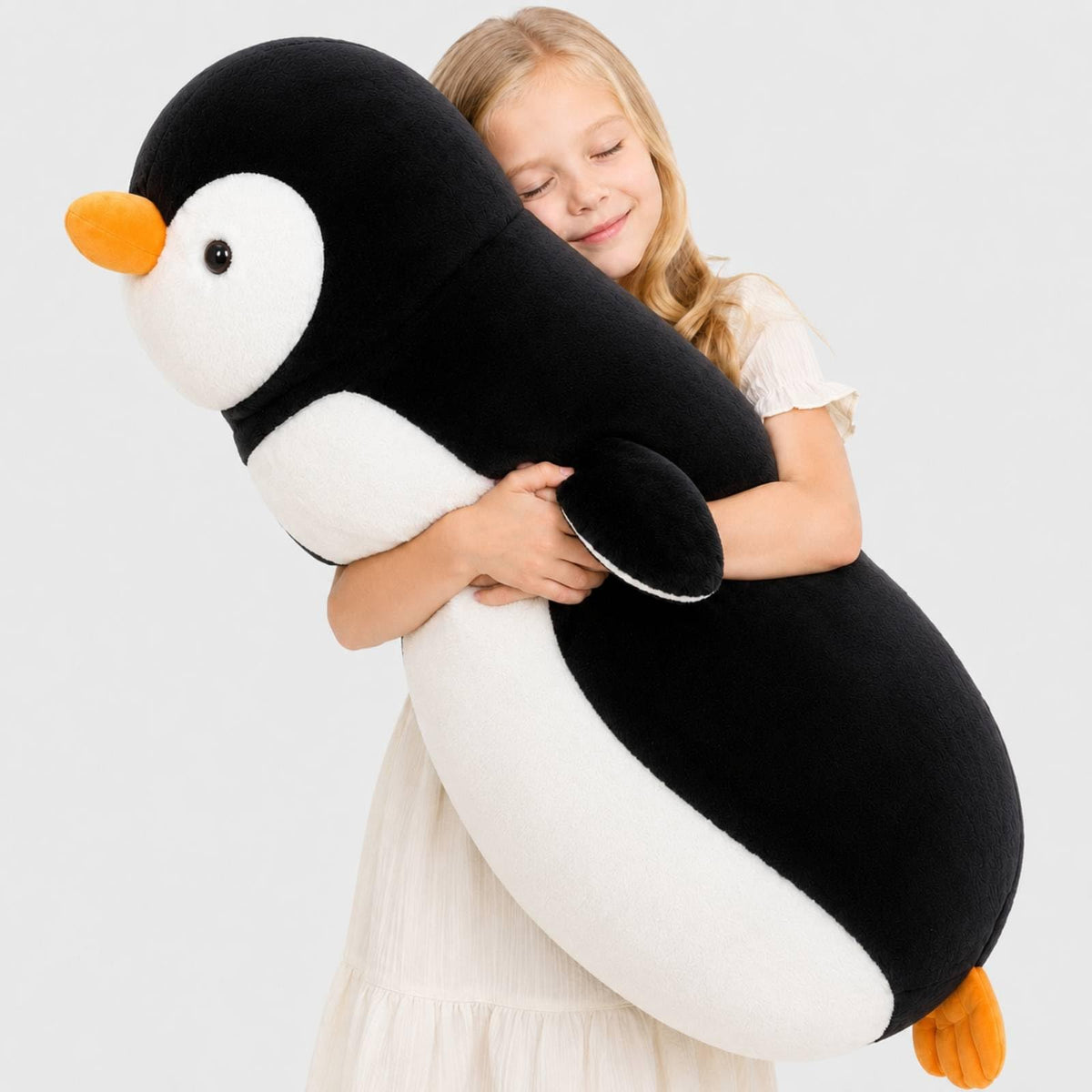 MorisMos 45 Inch Penguin Plush Toy, Long Animal Body Pillow for Cuddling