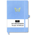 Ricco Bello Hardcover Dot Grid Bullet Style Journal Notebook, Lay Flat Design, Pen Holder, 5.7 X 8.4 Inches, Thick 160 Gsm Paper