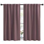 Nicetown Blackout Curtain Panels For Living Room - (Dry Rose Color) 42X50 Inch, 2 Panels Set, Room Darkening Blackout Drapes For Window