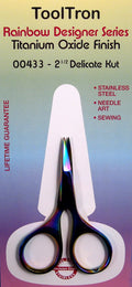 Tooltron Delicute Scissors Titanium Oxide Finish 2-1/2In Ruler, Clear