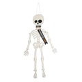 Mud Pie Halloween Skeleton Door Hanger, White, 59' x 19'