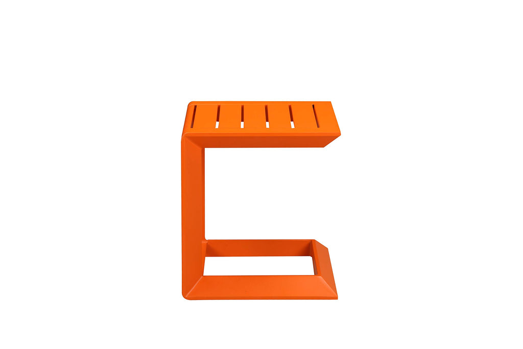 Pangea Home Leaf St Orng Side Table, Orange