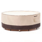 F&J Outdoors Patio Furniture Covers Waterproof Uv Resistant Rip-Stop Fabric Round Outdoor Furniture Cover, 96' Dia X 27.5' H
