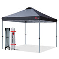 Mastercanopy Durable Ez Pop-Up Canopy Tent With Roller Bag (8X8, Black)