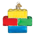 Old World Christmas Glass Blown Ornaments for Christmas Tree, Building Blocks