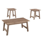 Monarch Specialties I Table SET-3PCS Set, Dark Taupe