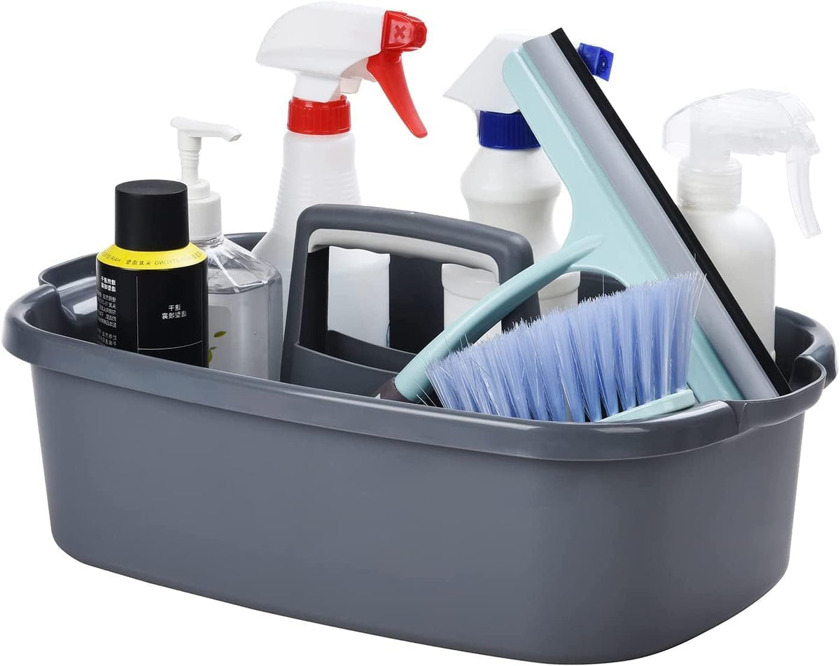 Meneflix MultiPurpose Plastic Cleaning Caddy with Handle, Shower Caddy Organizer/Storage Basket/Totes Portable for Bathroom Sup