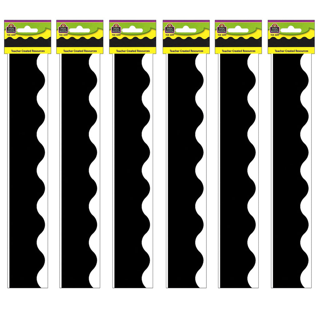 Teacher Created Resources Black Border Trim, 35 Feet Per Pack, 6 Packs