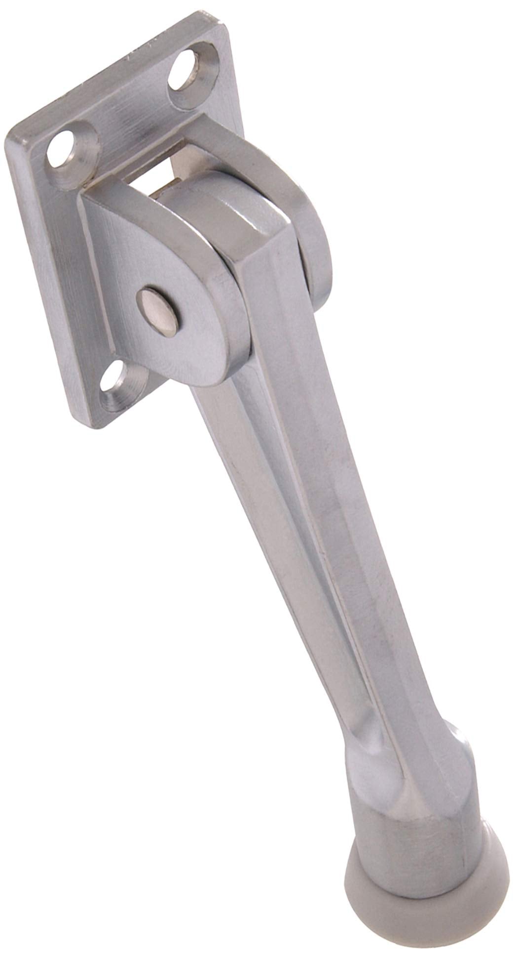 Hillman 852940 5' Kickdown Door Stop- Satin Chrome 1-Pack