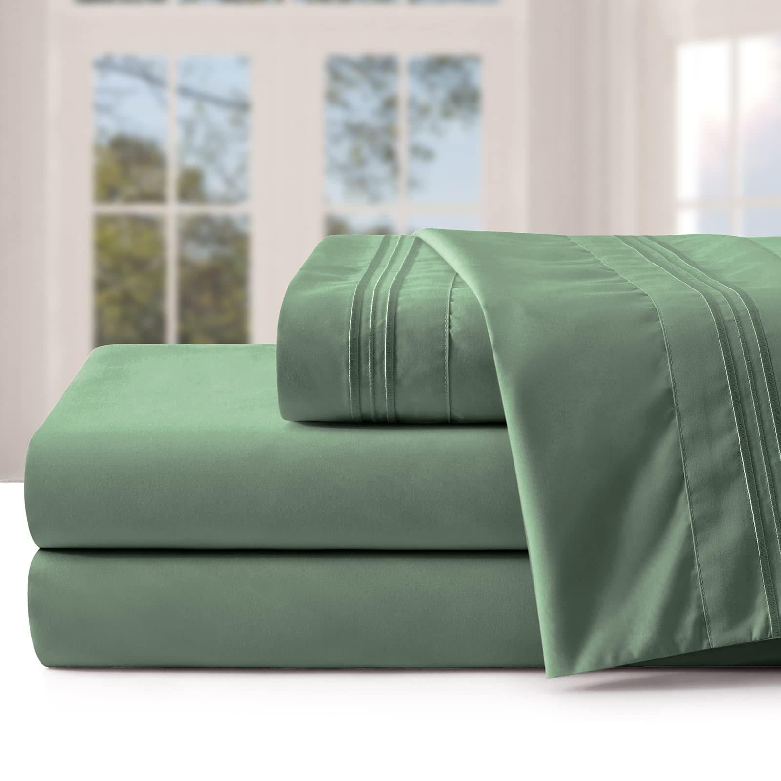 Manyshofu Microfiber Deep Pocket Twin Sheets Set - Hotel Luxury 1800 Thread Count Sheets & Pillowcases - Kids Bedding Set Up To