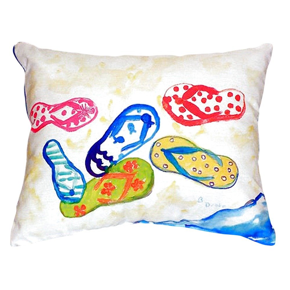 Betsy Drake Nc154 Throw Pillow, 18 Inches X 18 Inches, Multi