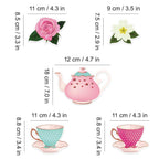 Tea Party Decoration Banner And Hanging Decorations Set Alice In Wonderland Party Garland Decor Teapot Teacup Flower Hanging Gar