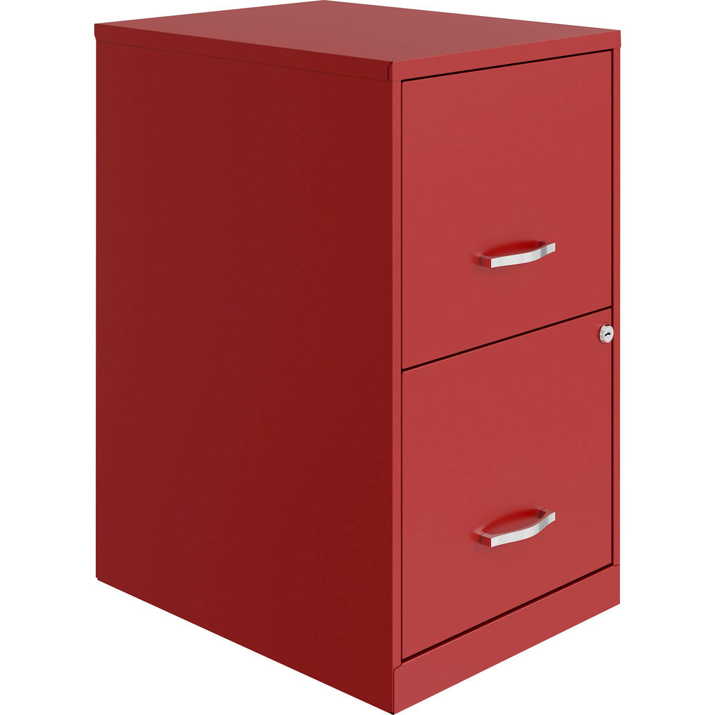 Lorell 2-Drawer File Cabinet, 14.2" X 18" X 24.5", Red