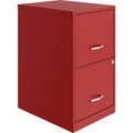 Lorell 2-Drawer File Cabinet, 14.2" X 18" X 24.5", Red