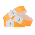 Wristco Neon Orange Tyvek Wristbands For Events - 200 Count - Tamper-Proof Design & Fluorescent Color Prevent Reuse - Premium-Gr