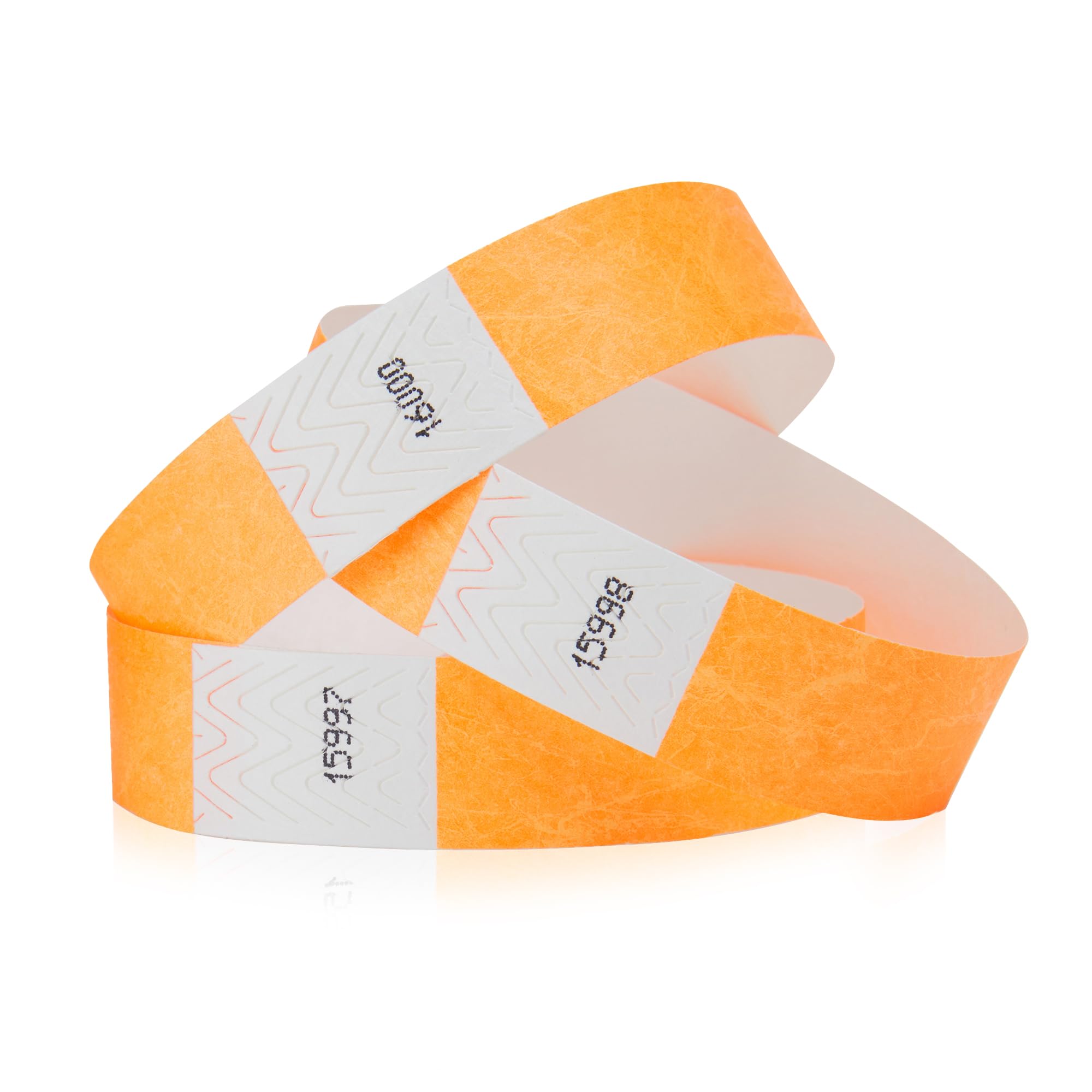 Wristco Neon Orange Tyvek Wristbands For Events - 200 Count - Tamper-Proof Design & Fluorescent Color Prevent Reuse - Premium-Gr
