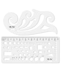 Mr. Pen- Geometric Drawing Template, 2 Pcs, French Curve, Plastic Template, Shape Stencils, Geometric Stencils