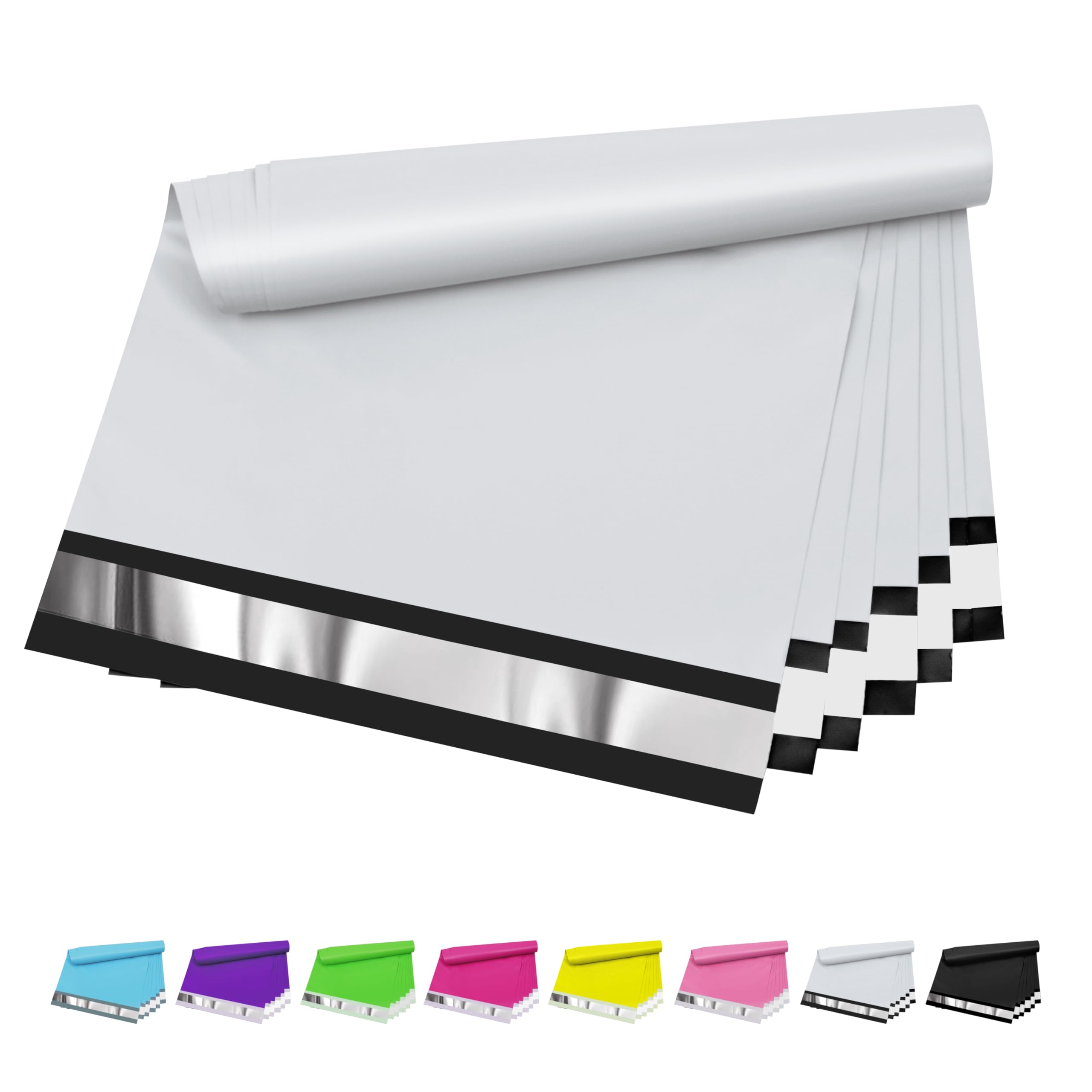 Vapulcio Poly Mailers 9X12 Inch 100 Pcs - White Shipping Bags, Mailing Envelopes, Waterproof And Tear Resistant Packaging Bags F