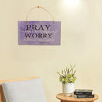 Ergonflow Pray About Everything Wooden Sign Decor 9.5' By 5.75' 41-250 (Premium Edition)