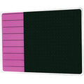 Viztex Glacier Soft Violet & Jet Black Plan & Grid Glass Dry Erase Board - 17' X 23'