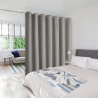 Nicetown Silver Grey Curtains For Sliding Glass Door, 84 Inch Long, Grommet Single Curtain Panel, Sound Reducing Blackout Curtai