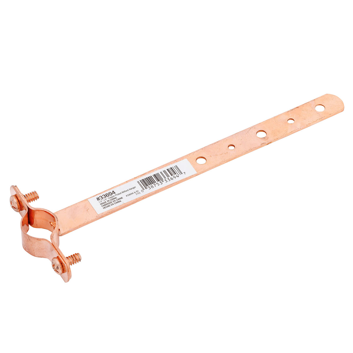 Oatey 33694 Copper Milford Hanger, 1/2 x 6