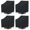 Ananmei Waterproof Patio Chair Covers 4 Pack ( 37.5 W X 39.25 D X 38.5 H Inches) For Outdoor Swivel Chair/Lounge Deep Seat Cover, Heavy Duty And Waterproof Outdoor Patio Furniture Covers, Black